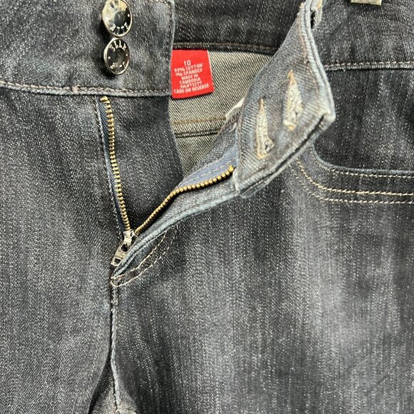 Elle Womens Jeans 10 Regular Indigo Blue Denim Mid Rise Pockets Stretch NWT - Picture 3 of 13